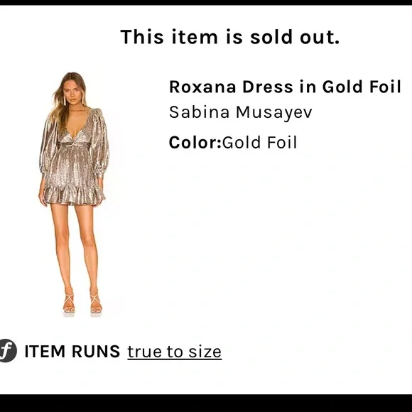 Sabina Musayev | Dresses | Sabina Musayev Gold Mini Dress | Poshmark